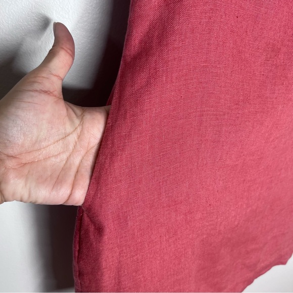 Posse Alice Mini Linen Dress Square Neck Sleeveless Pink Berry Sz XS - Picture 7 of 8